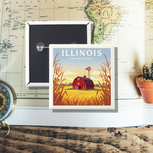 Vintag Illinois Button