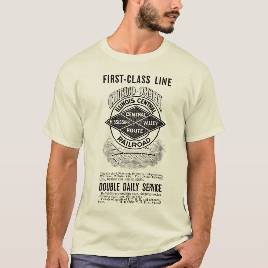 Vintag Illinois Central RR T-Shirt (Vorderseite)