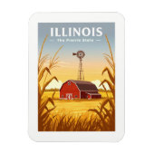 Vintag Illinois Magnet (Vertikal)