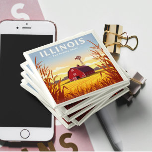 Vintag Illinois Magnet