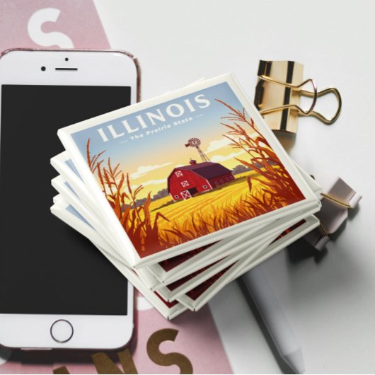 Vintag Illinois Magnet