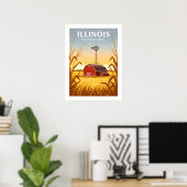 Vintag Illinois Poster (Heimbüro)