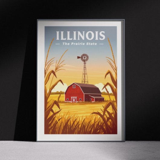 Vintag Illinois Poster