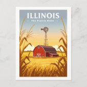 Vintag Illinois Postkarte