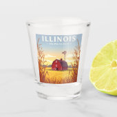 Vintag Illinois Schnapsglas (Vorderseite)