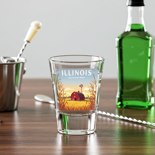 Vintag Illinois Schnapsglas