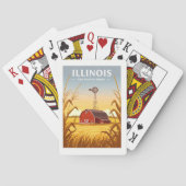 Vintag Illinois Spielkarten (Rückseite)