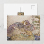 Vintag Illustration Annie French "Lilac Veil" Postkarte (Vorne/Hinten)