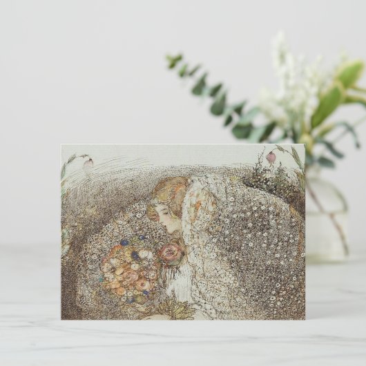 Vintag Illustration Annie French "The Bride" (Stehend Vorderseite)