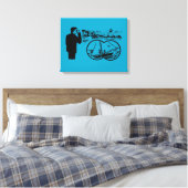 VINTAG Illustration Binoculars Sailboat Leinwand (Insitu (Schlafzimmer))