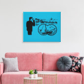 VINTAG Illustration Binoculars Sailboat Leinwand (Insitu (Wohnzimmer))