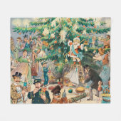 Vintag Illustration Pucks Weihnachtsbaum, 1902 Fleecedecke (Vorderseite (Horizontal))