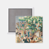 Vintag Illustration Pucks Weihnachtsbaum, 1902 Magnet (Vorderseite/Rückseite)