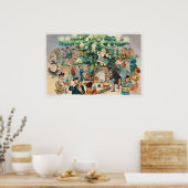 Vintag Illustration Pucks Weihnachtsbaum, 1902 Poster (Küche)