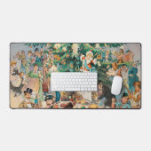 Vintag Illustration Pucks Weihnachtsbaum, 1902 Schreibtischunterlage (Tastatur & Maus)