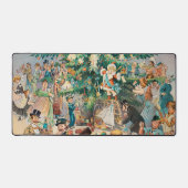 Vintag Illustration Pucks Weihnachtsbaum, 1902 Schreibtischunterlage (Vorderseite)