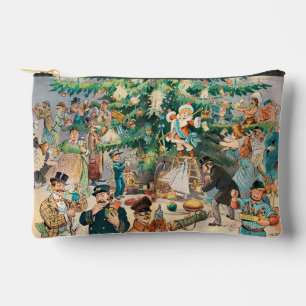 Vintag Illustration Pucks Weihnachtsbaum, 1902 Zubehörtasche