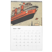 Vintag Illustration Science Fiction Futuristic Kalender (Mär 2027)