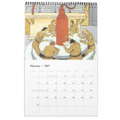 Vintag Illustration Science Fiction Futuristic Kalender (Feb 2027)