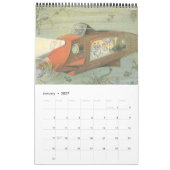 Vintag Illustration Science Fiction Futuristic Kalender (Jan 2027)