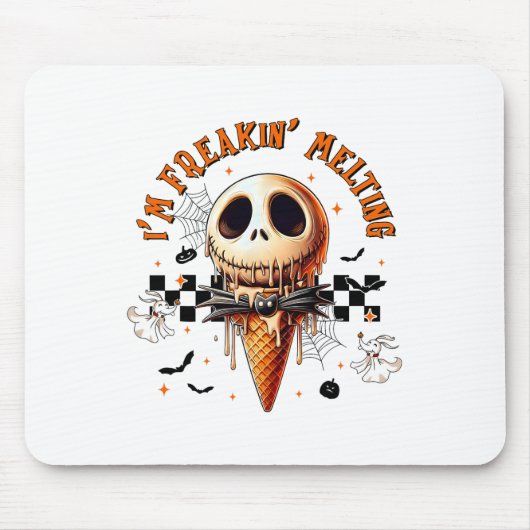 Vintag Im Freaking-Schmelzen Eiscreme Halloween Sp Mousepad (Vorne)