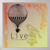 Vintag im Moment leben Poster (Vorne)