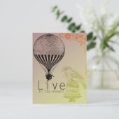 Vintag im Moment leben Postkarte (Stehend Vorderseite)