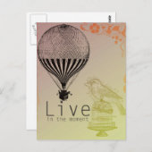 Vintag im Moment leben Postkarte (Vorne/Hinten)