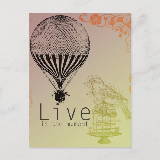 Vintag im Moment leben Postkarte (Vorderseite)