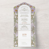 Vintag in einer Hochzeit Einladung von Mucha (Innen Boden)