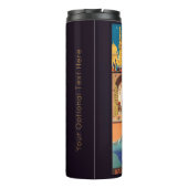 Vintag India Travel Poster Collage Custom Tumbler Thermosbecher (Rückseite)