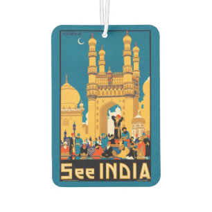 Vintag India Travel Poster Lufterfrischer