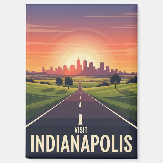 Vintag Indiana Indianapolis Magnet (Vorderseite)
