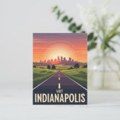 Vintag Indiana Indianapolis Postkarte (Stehend Vorderseite)