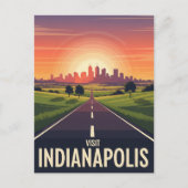 Vintag Indiana Indianapolis Postkarte (Vorderseite)