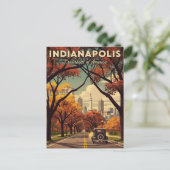 Vintag Indiana Indianapolis Postkarte (Stehend Vorderseite)