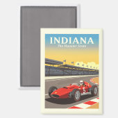 Vintag Indiana Magnet (Vorderseite/Rückseite)