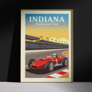 Vintag Indiana Poster