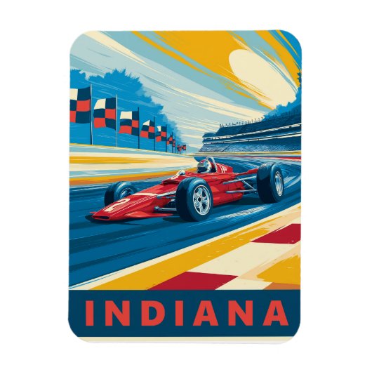 Vintag Indiana Racing Magnet (Vertikal)