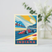 Vintag Indiana Racing Postkarte (Stehend Vorderseite)