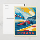 Vintag Indiana Racing Postkarte (Vorne/Hinten)