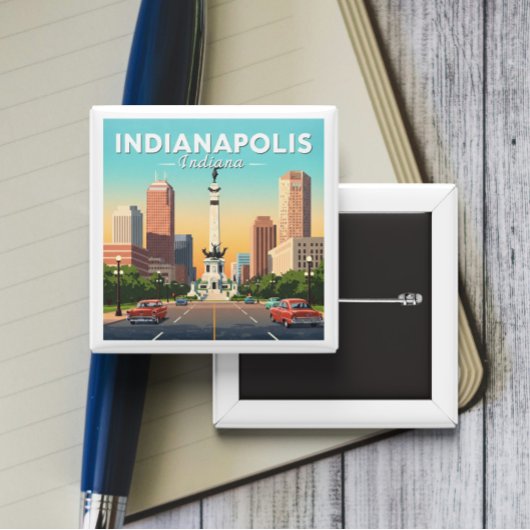 Vintag Indianapolis Indiana Button