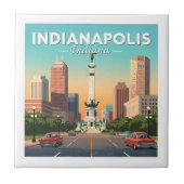 Vintag Indianapolis Indiana Fliese (Vorderseite)