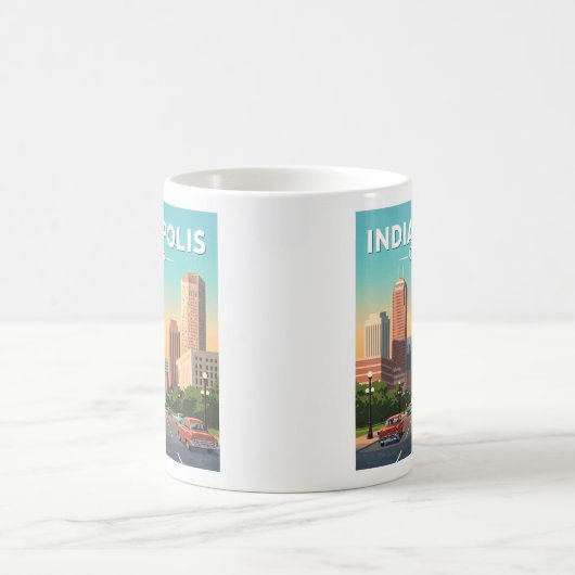 Vintag Indianapolis Indiana Kaffeetasse (Mittel)