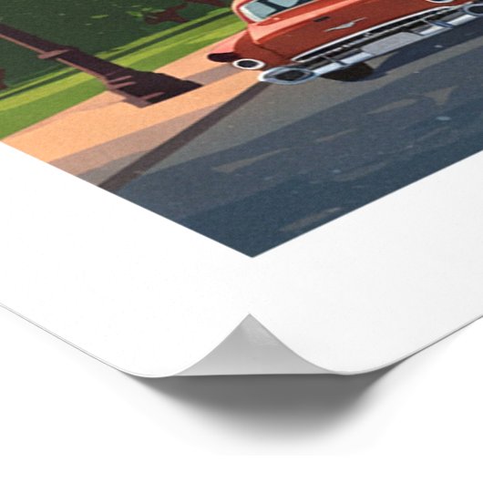 Vintag Indianapolis Indiana Poster (Ecke)