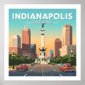 Vintag Indianapolis Indiana Poster (Vorne)
