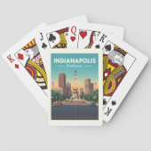 Vintag Indianapolis Indiana Spielkarten (Rückseite)