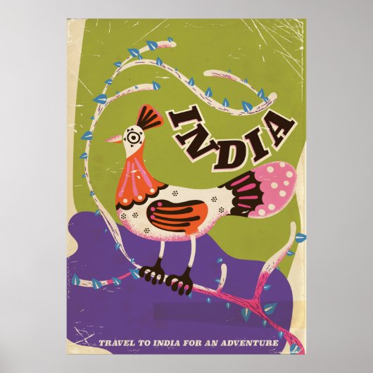 Vintag Indien Reiseplakat Poster (Vorne)
