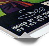 Vintag Indonesia Bali Travel Poster (Ecke)