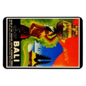 Vintag Indonesia Bali Travel Poster Magnet (Horizontal)